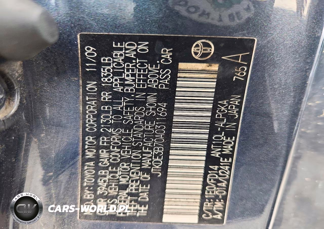 2010 Scion Tc Base VIN:JTKDE3B70A0311694 - 12