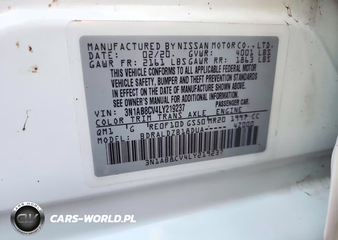 2020 Nissan Sentra Sv Xtronic Cvt VIN:3N1AB8CV4LY219237 - 13