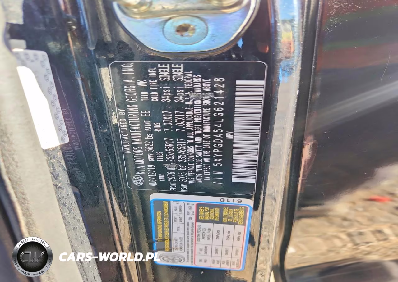 2020 Kia Sorento S VIN:5XYPGDA54LG621428 - 13