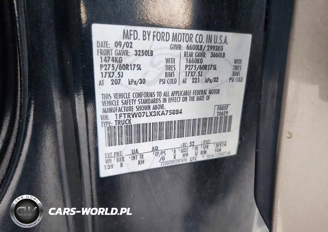 2003 Ford F150 Supercrew VIN:1FTRW07LX3KA75884 - 12