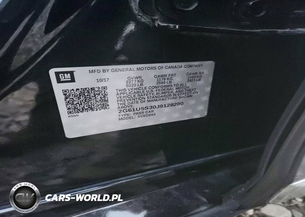 2018 Cadillac Xts VIN:2G61U5S30J9128200 - 12