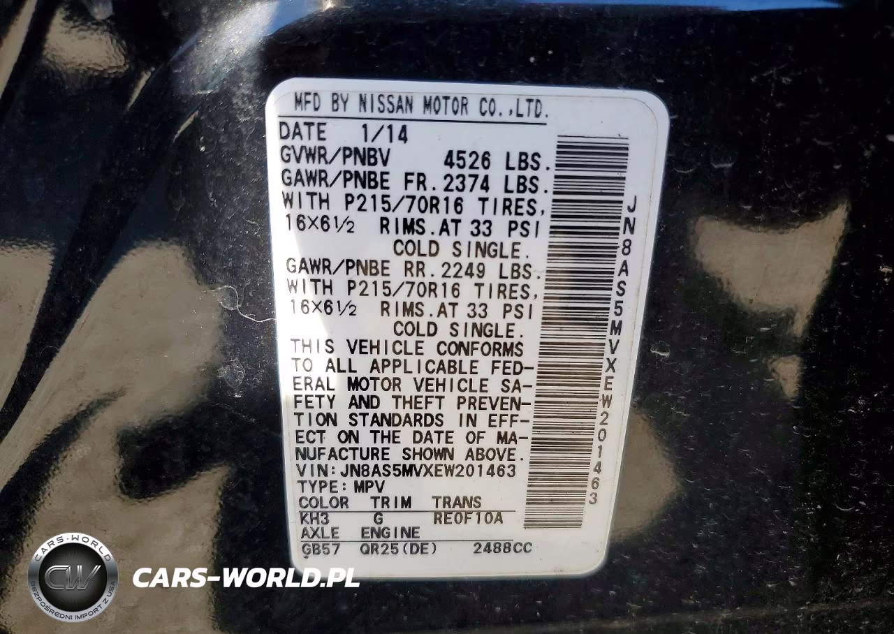 2014 Nissan Rogue Select S VIN:JN8AS5MVXEW201463 - 13