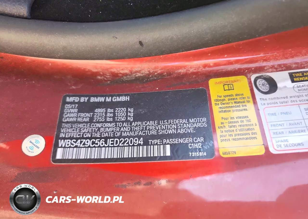 2018 BMW M4 VIN:WBS4Z9C56JED22094 - 12