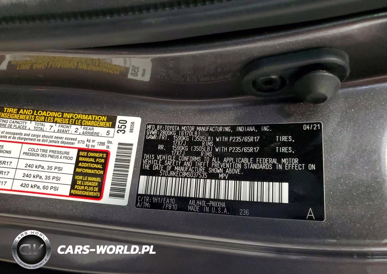 2021 Toyota Sienna Xle VIN:5TDJRKEC8MS037535 - 14