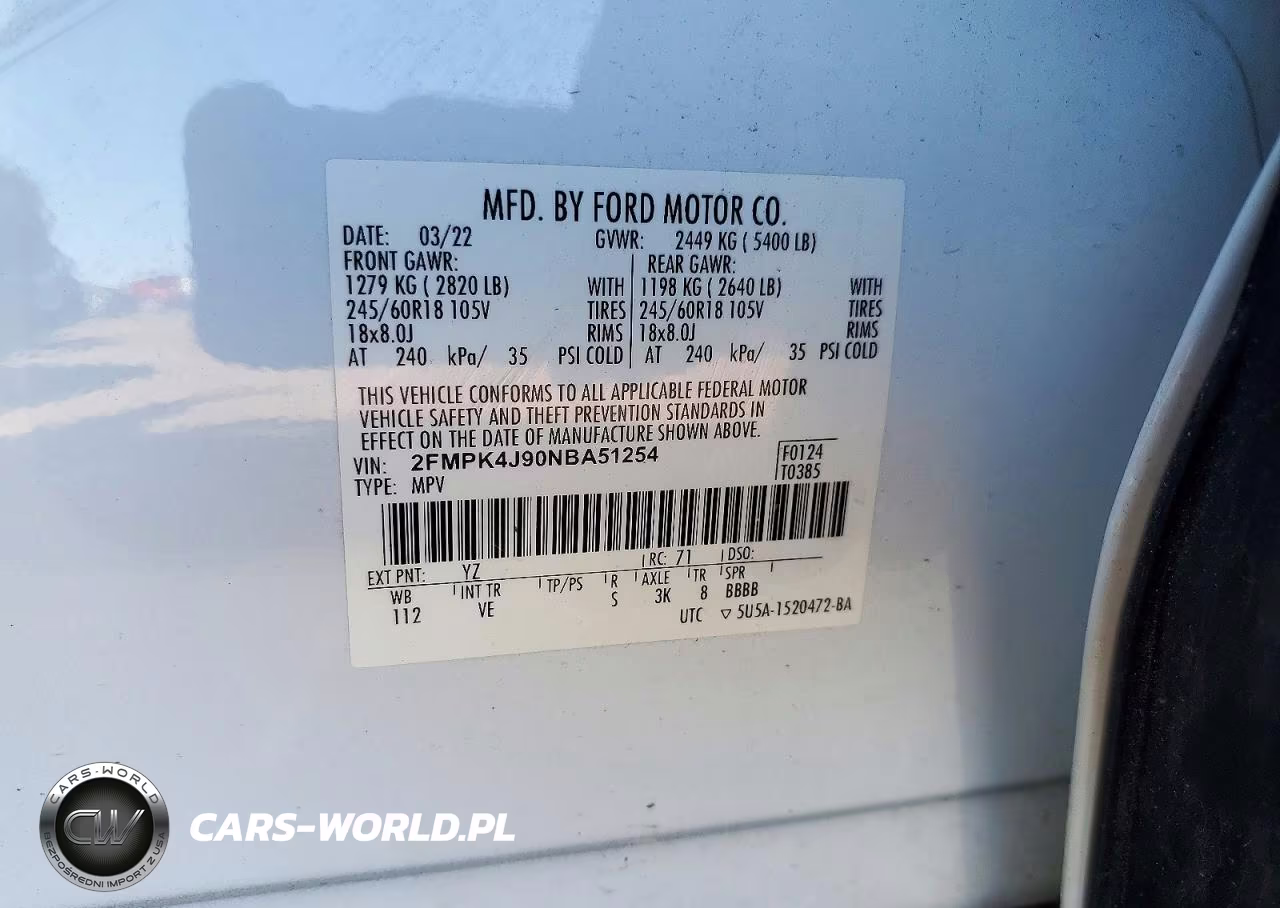2022 Ford Edge Sel VIN:2FMPK4J90NBA51254 - 13