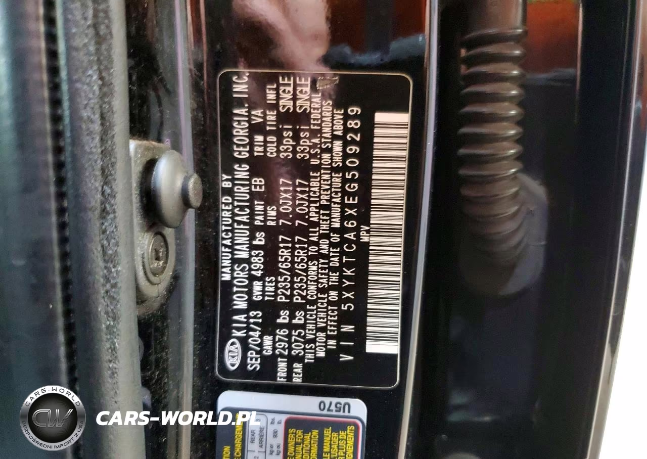 2014 Kia Sorento Lx VIN:5XYKTCA6XEG509289 - 13