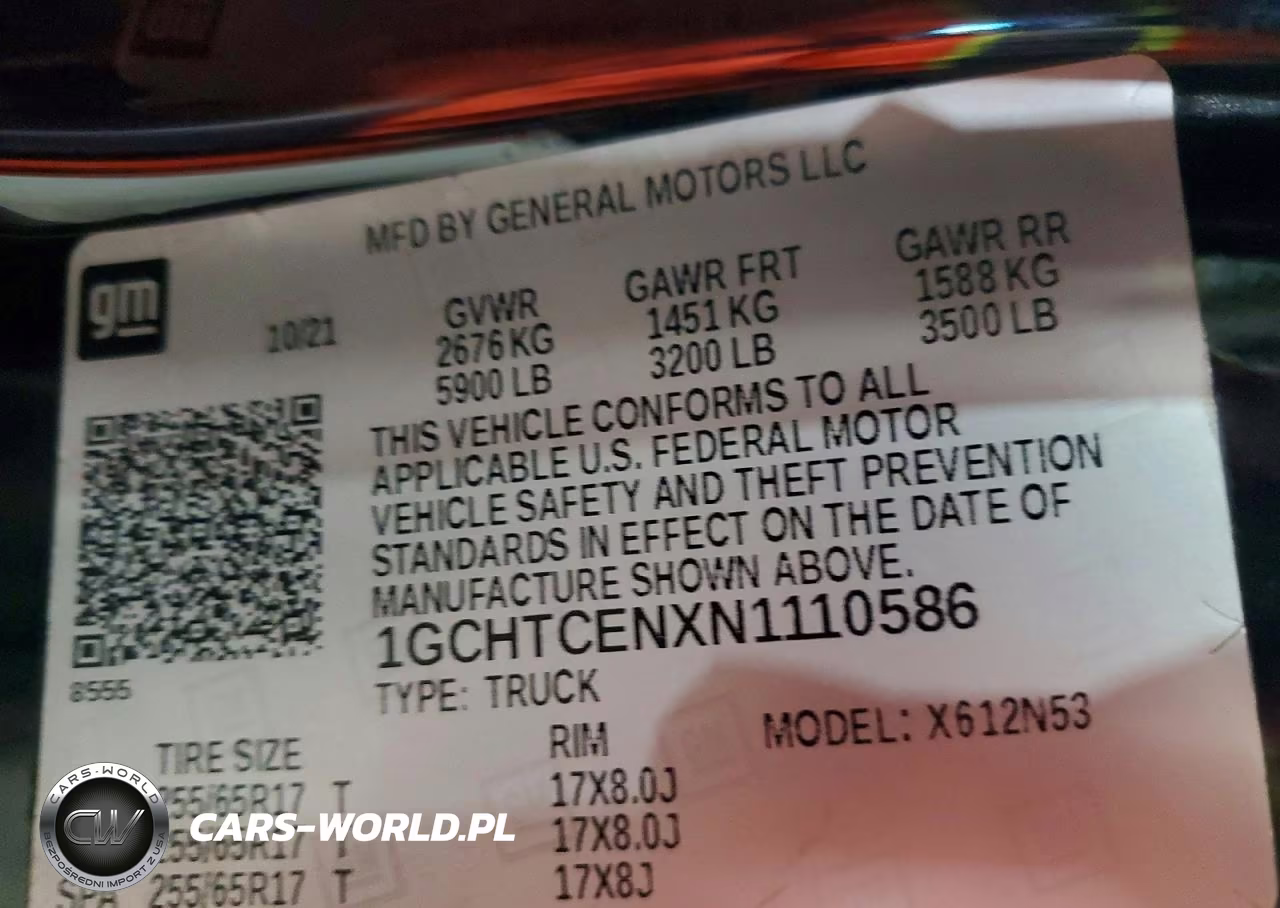 2022 Chevrolet Colorado Lt VIN:1GCHTCENXN1110586 - 12