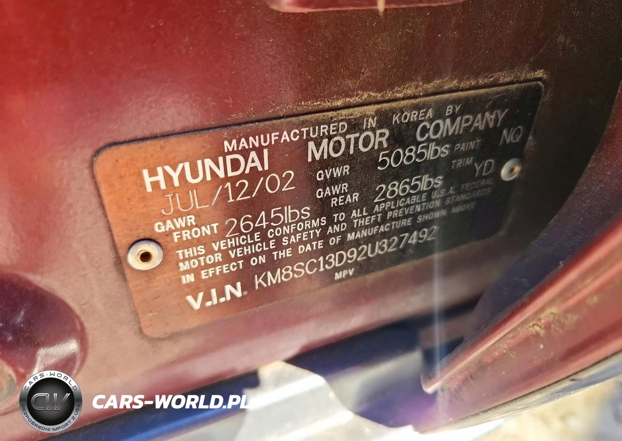 2002 Hyundai Santa Fe Gls VIN:KM8SC13D92U327492 - 13