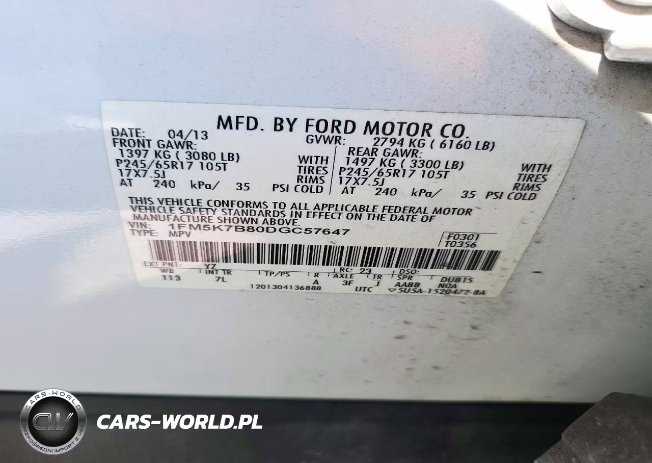 2013 Ford Explorer VIN:1FM5K7B80DGC57647 - 14