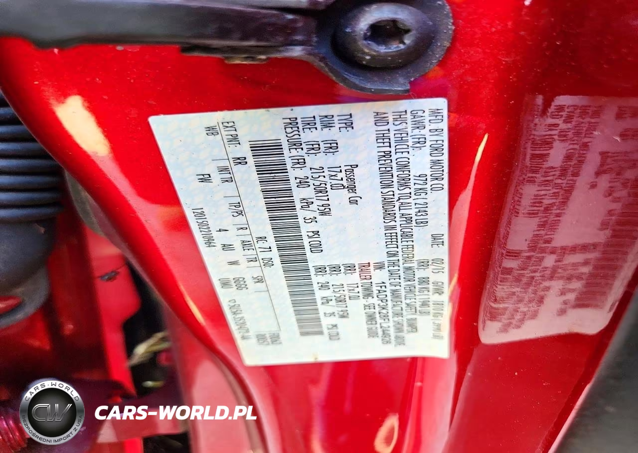 2015 Ford Focus Se VIN:1FADP3K28FL244926 - 12