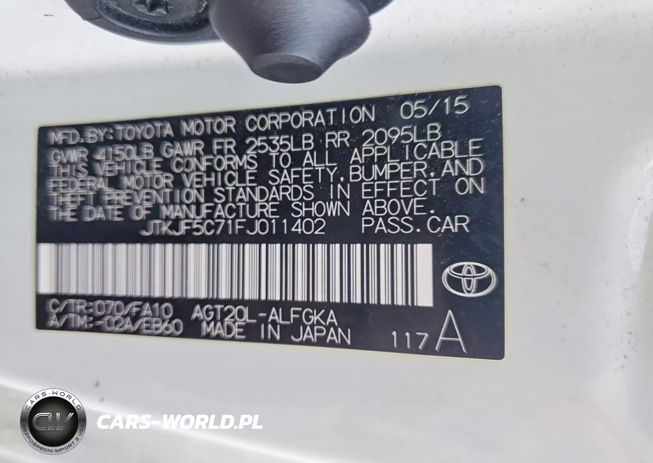 2015 Scion Tc Base VIN:JTKJF5C71FJ011402 - 12