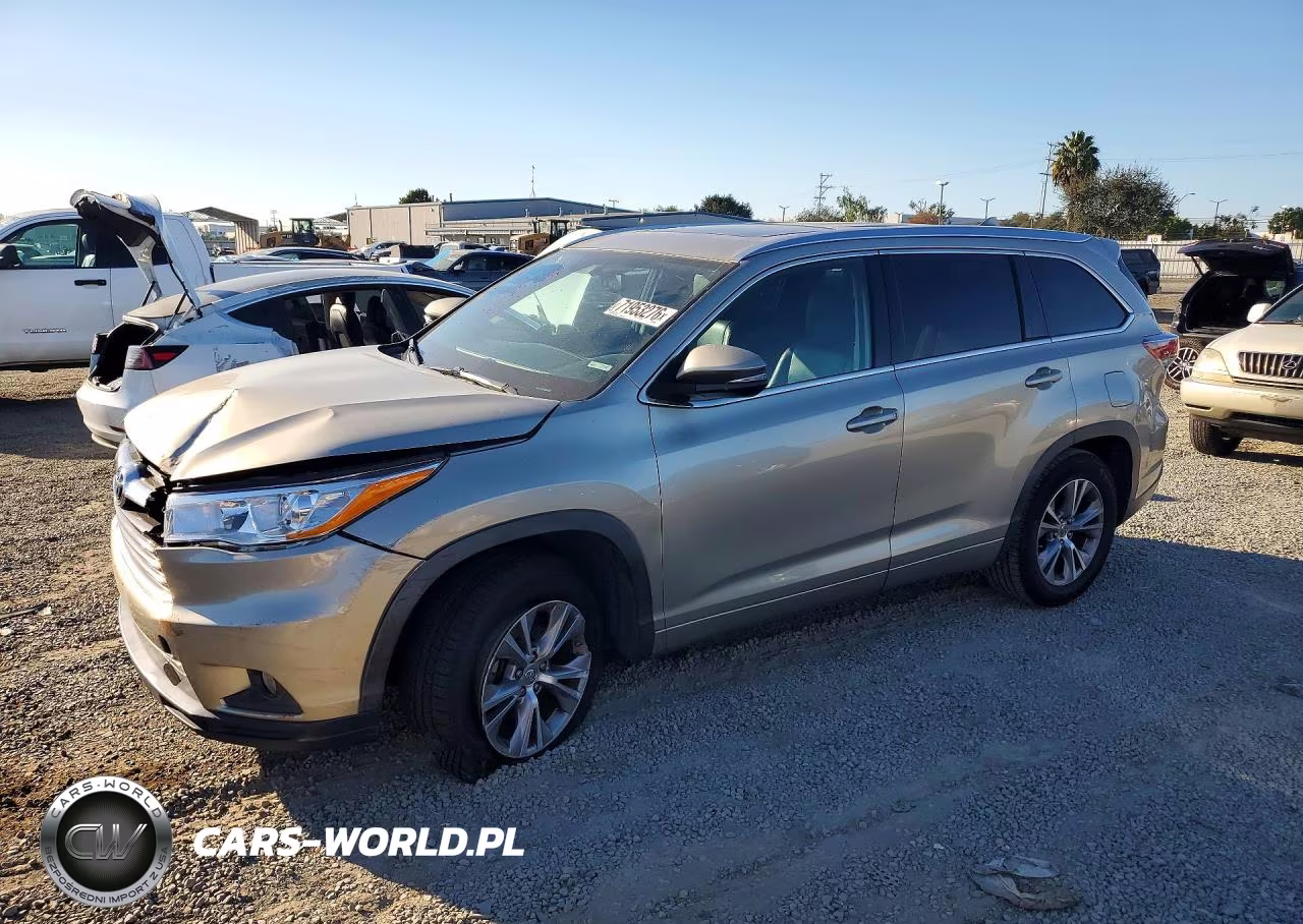 2014 Toyota Highlander Xle VIN:5TDKKRFH1ES036014 - 1