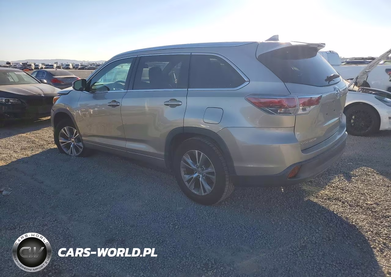 2014 Toyota Highlander Xle VIN:5TDKKRFH1ES036014 - 2