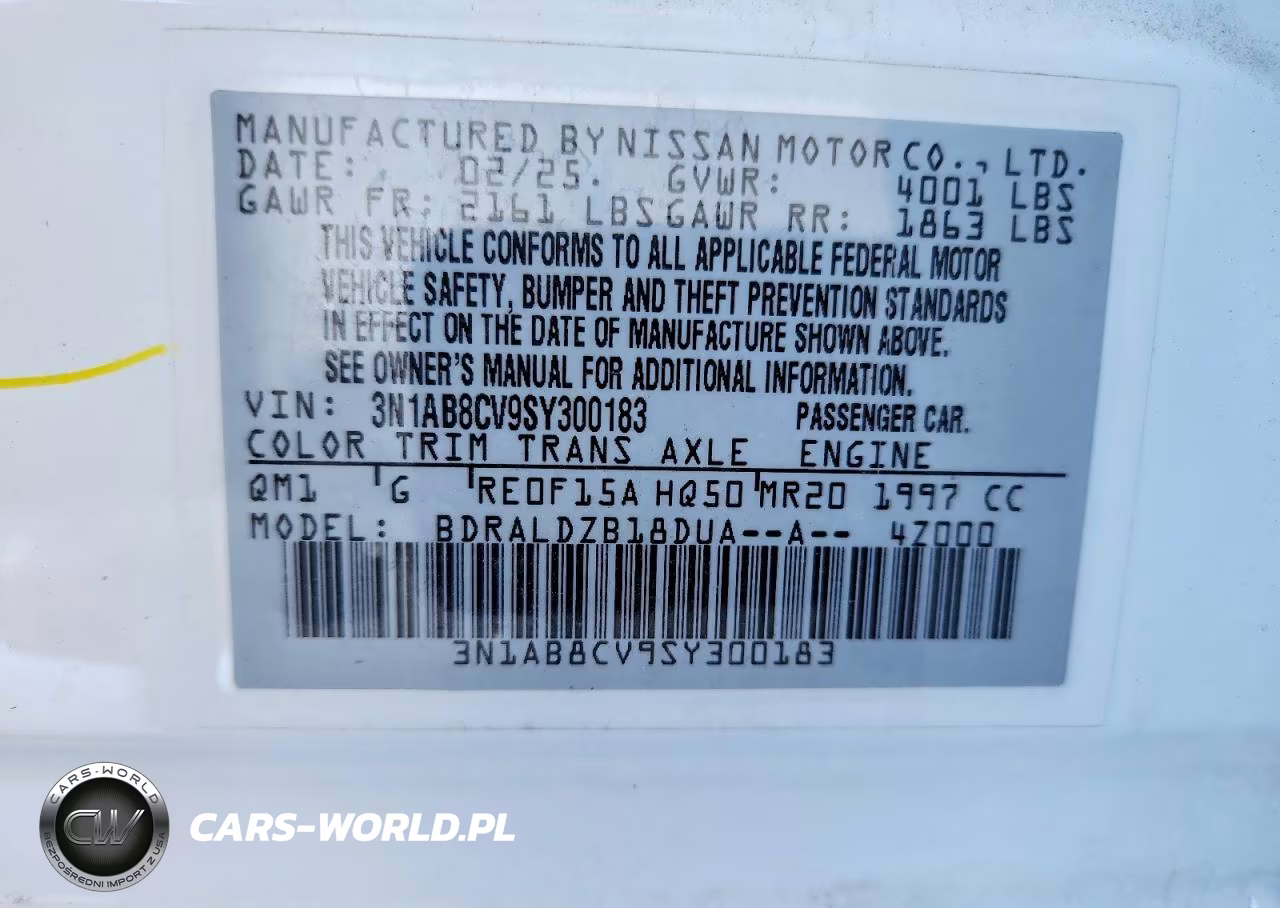 2025 Nissan Sentra Sv VIN:3N1AB8CV9SY300183 - 12