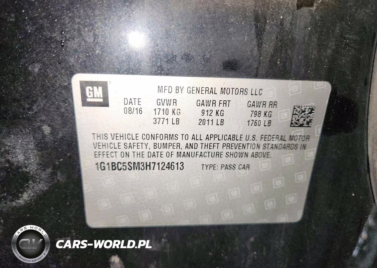2017 Chevrolet Cruze Ls VIN:1G1BC5SM3H7124613 - 12