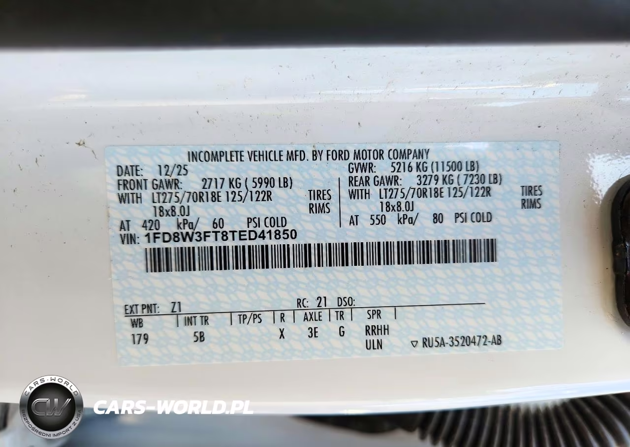 2026 Ford F350 Super Duty VIN:1FD8W3FT8TED41850 - 12
