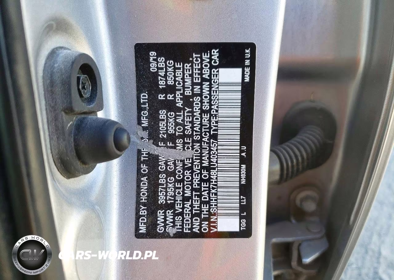 2020 Honda Civic Sport VIN:SHHFK7H48LU403457 - 12