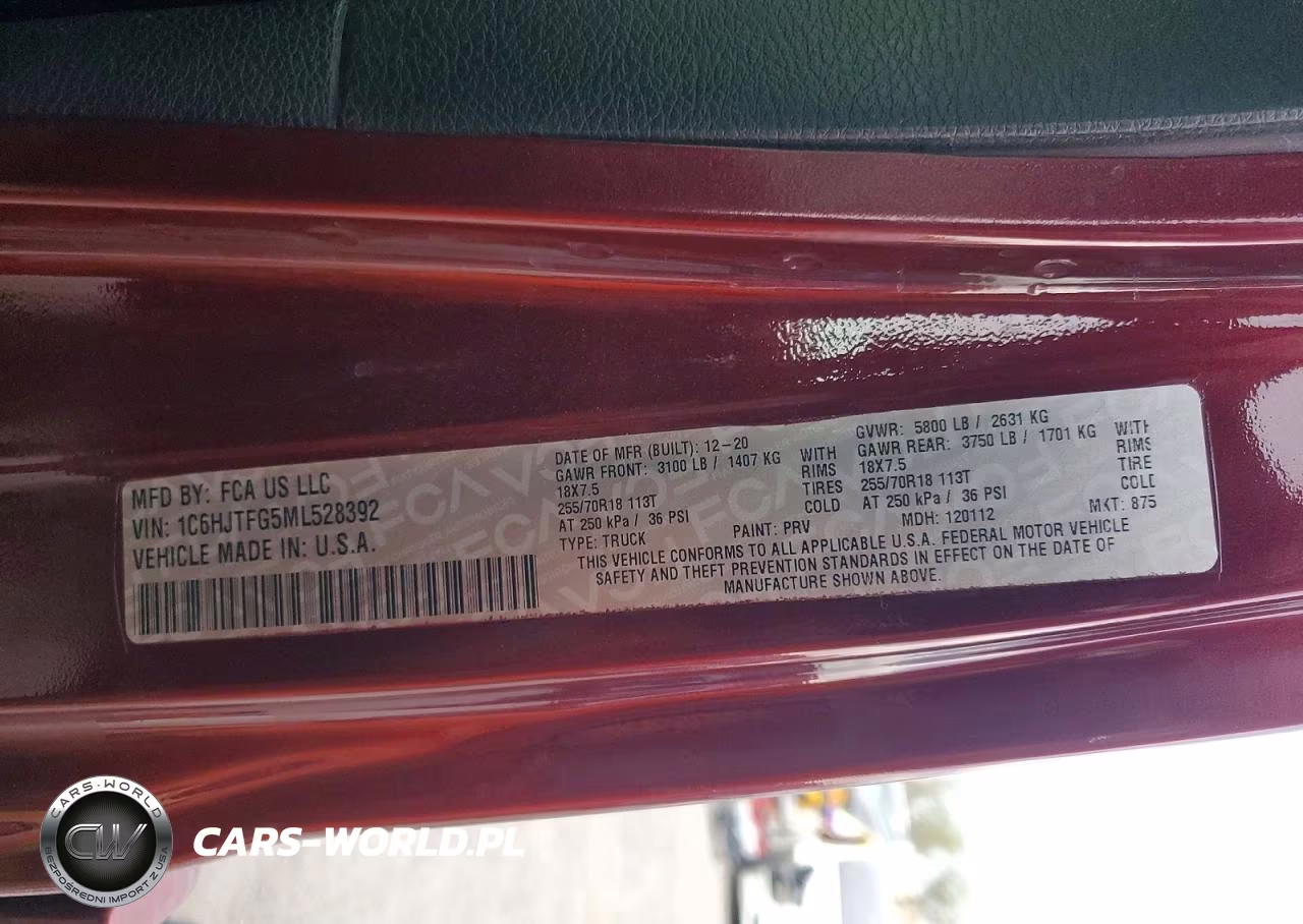 2021 Jeep Gladiator Overland VIN:1C6HJTFG5ML528392 - 13
