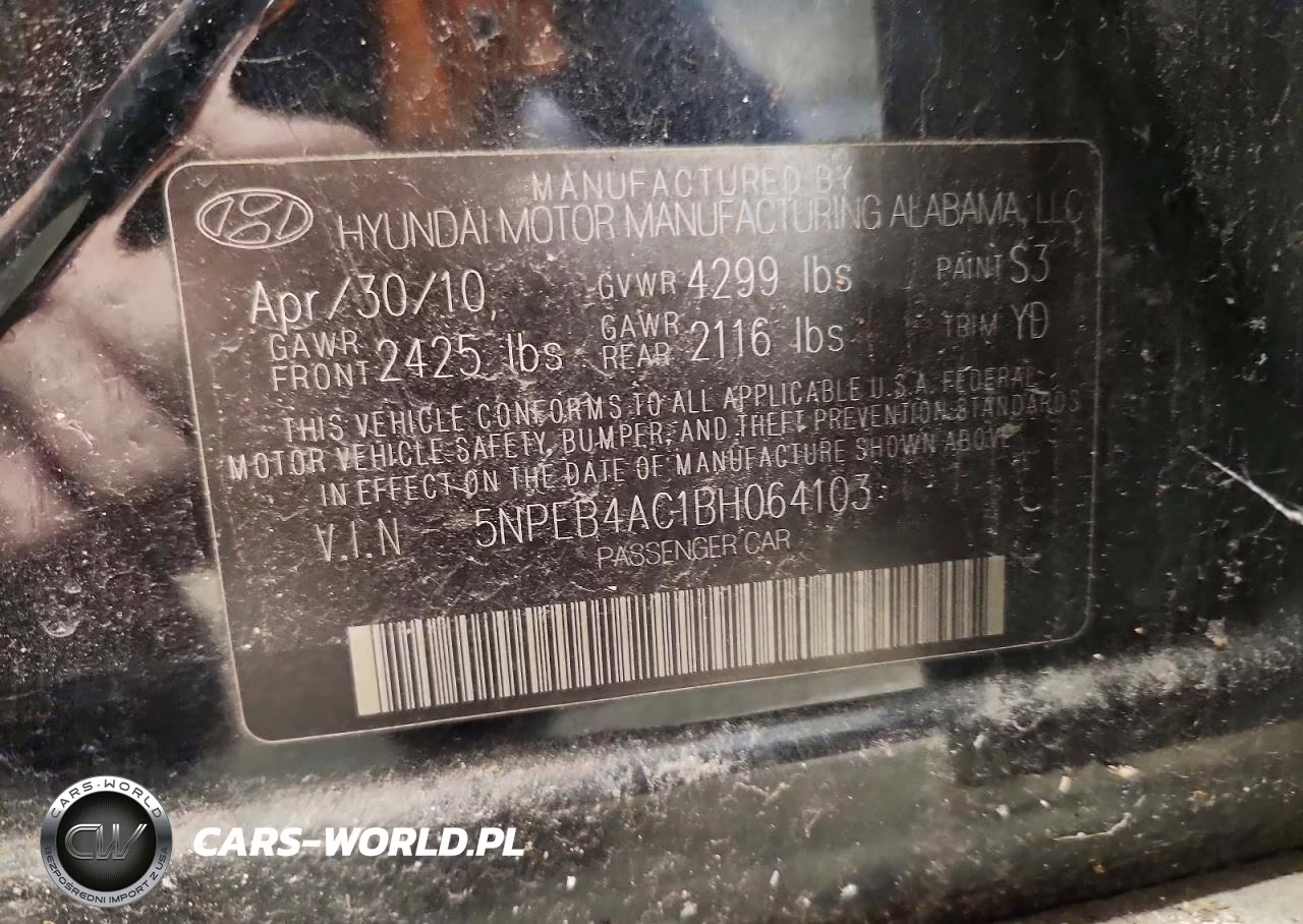 2011 Hyundai Sonata Gls VIN:5NPEB4AC1BH064103 - 12