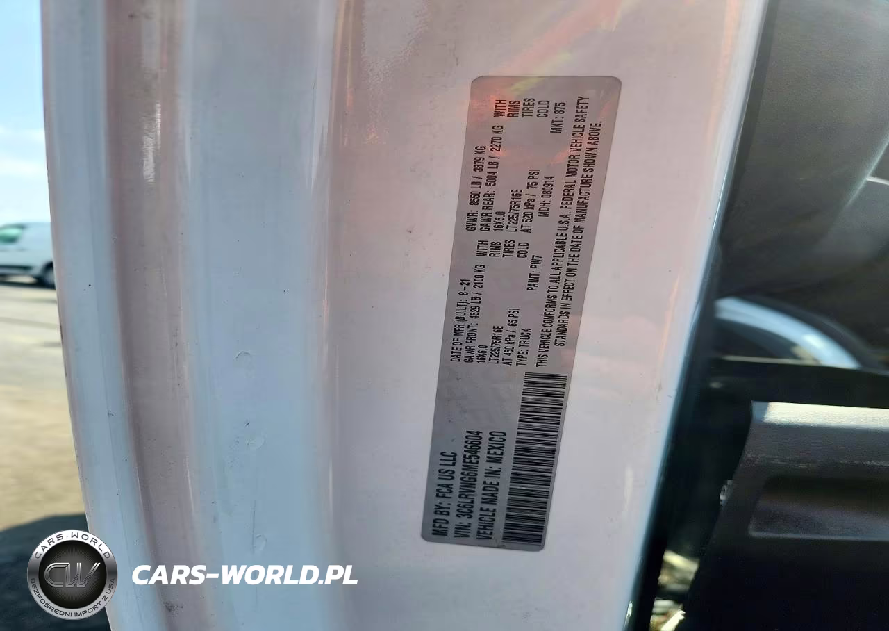 2021 Ram Promaster 1500 1500 Standard VIN:3C6LRVNG6ME546604 - 13