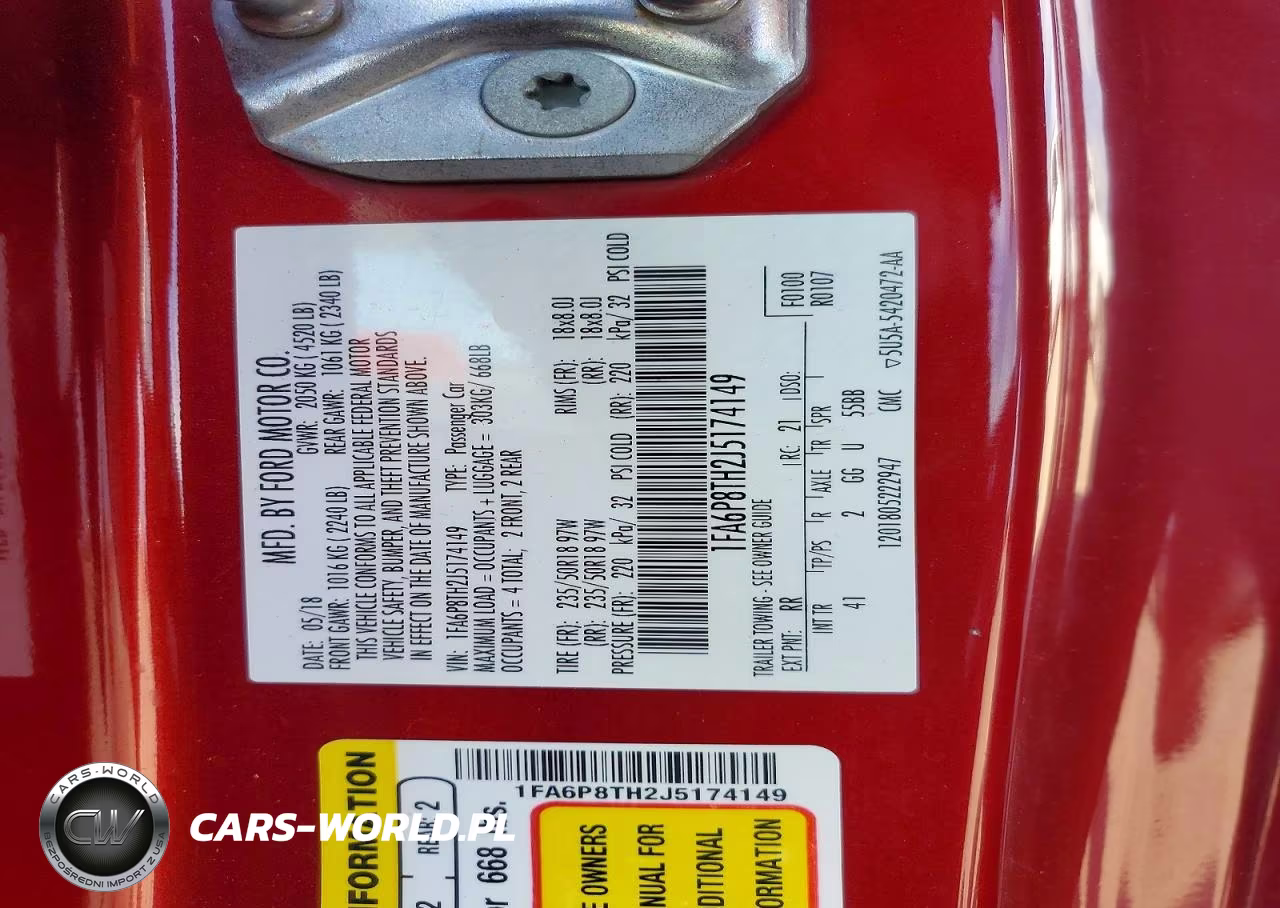 2018 Ford Mustang VIN:1FA6P8TH2J5174149 - 12