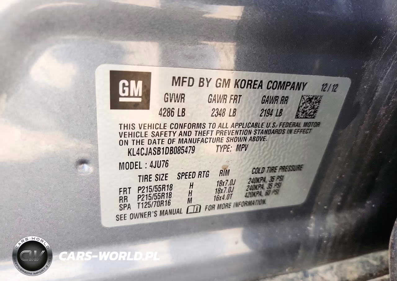 2013 Buick Encore VIN:KL4CJASB1DB085479 - 12