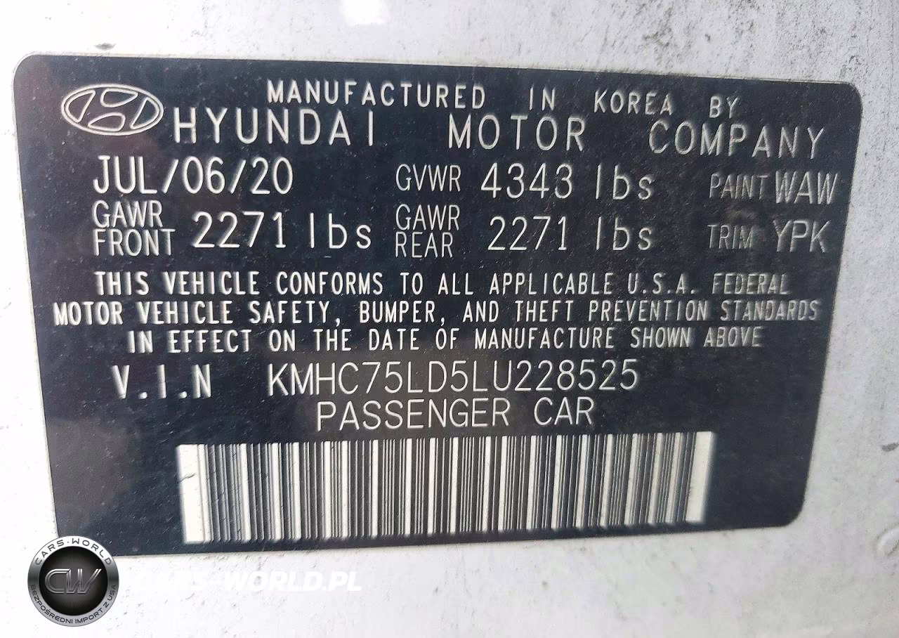 2020 Hyundai Ioniq Sel VIN:KMHC75LD5LU228525 - 12