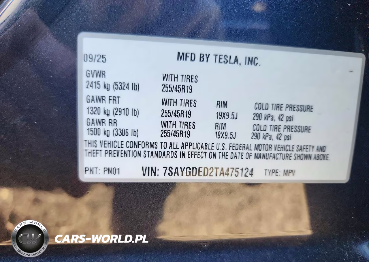 2026 Tesla Model Y VIN:7SAYGDED2TA475124 - 12