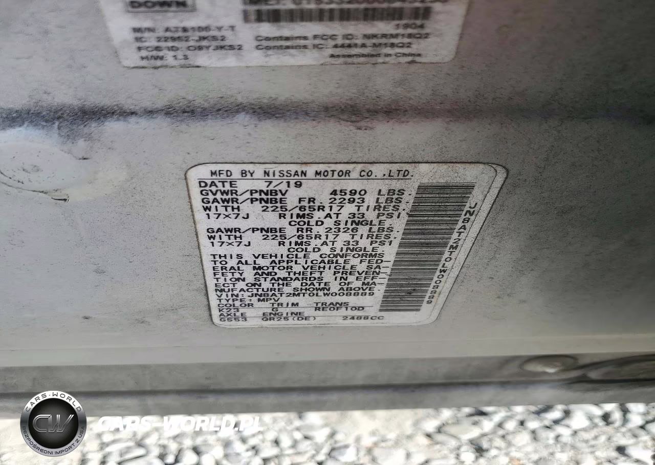 2020 Nissan Rogue S VIN:JN8AT2MT0LW008889 - 13