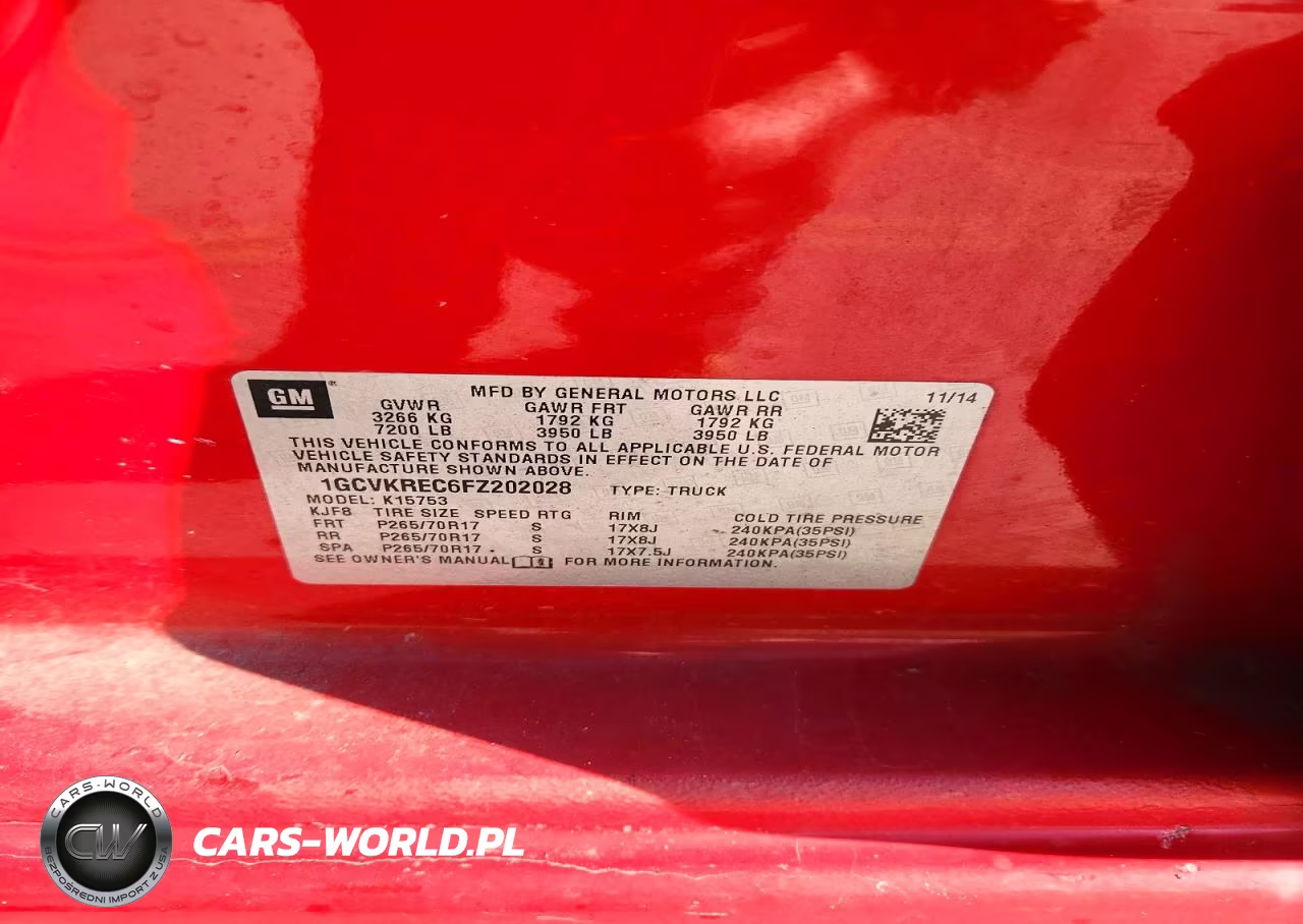 2015 Chevrolet Silverado K1500 Lt VIN:1GCVKREC6FZ202028 - 12