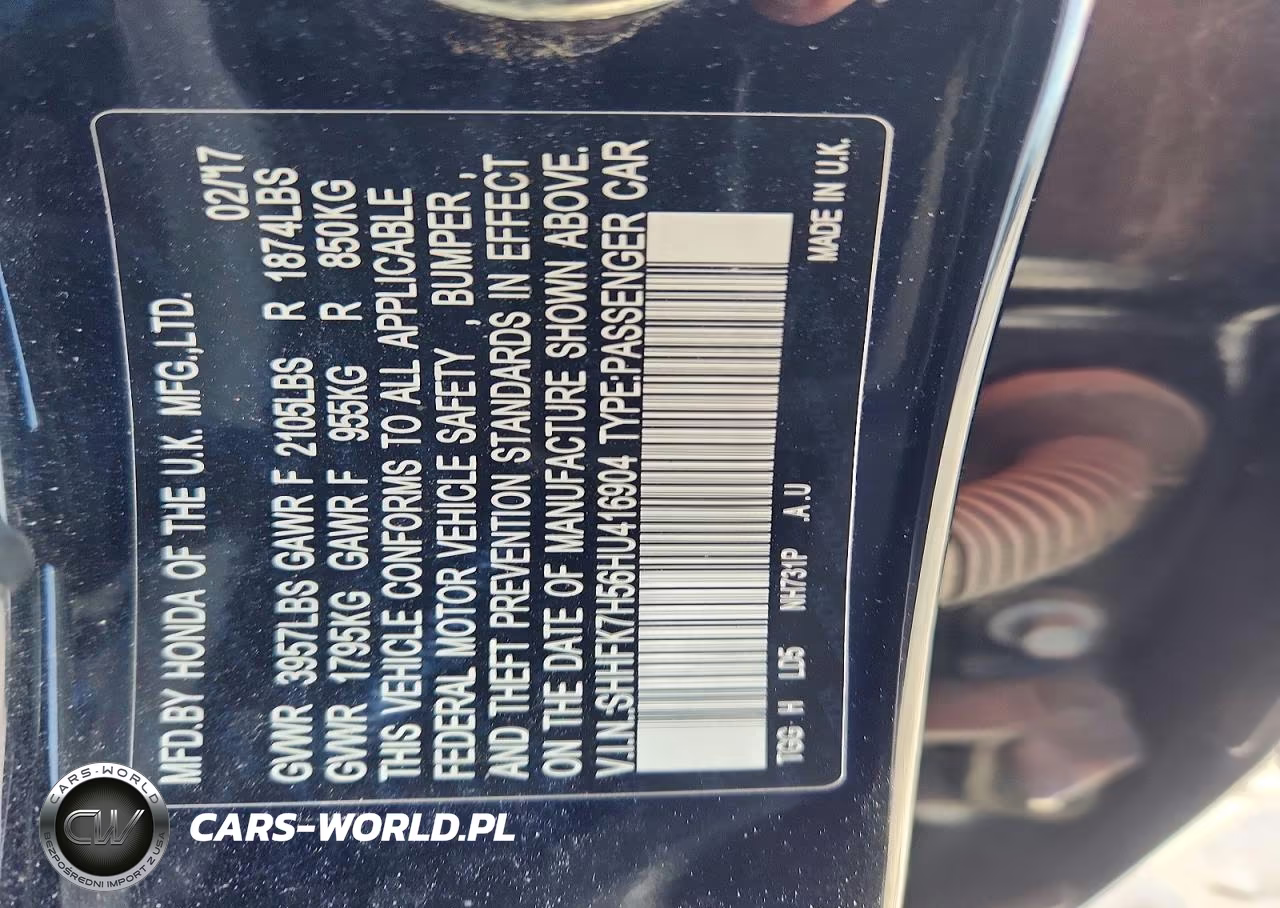 2017 Honda Civic Ex VIN:SHHFK7H56HU416904 - 12