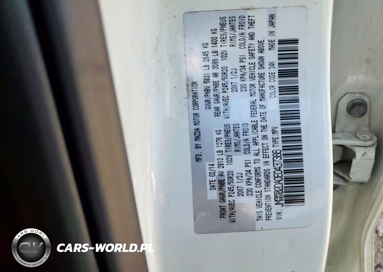 2014 Mazda Cx-9 Grand Touring VIN:JM3TB2DA0E0437386 - 13
