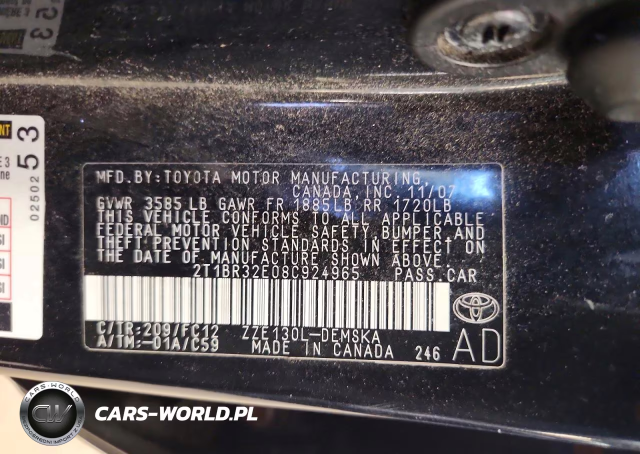 2008 Toyota Corolla S VIN:2T1BR32E08C924965 - 12