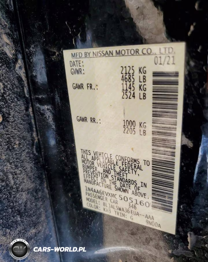 2021 Nissan Maxima Sr VIN:1N4AA6EVXMC505160 - 12