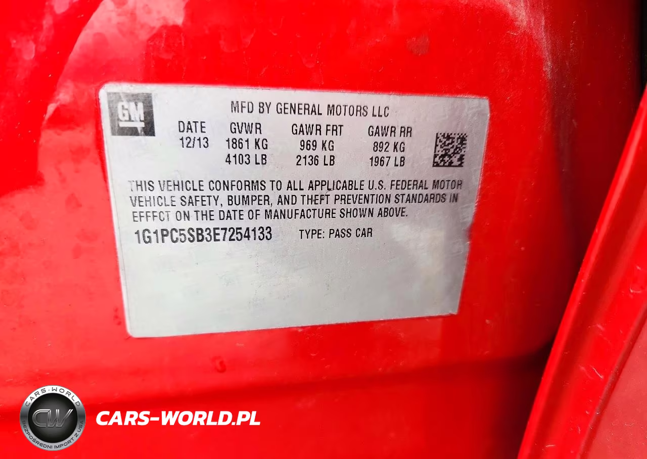 2014 Chevrolet Cruze Lt VIN:1G1PC5SB3E7254133 - 12