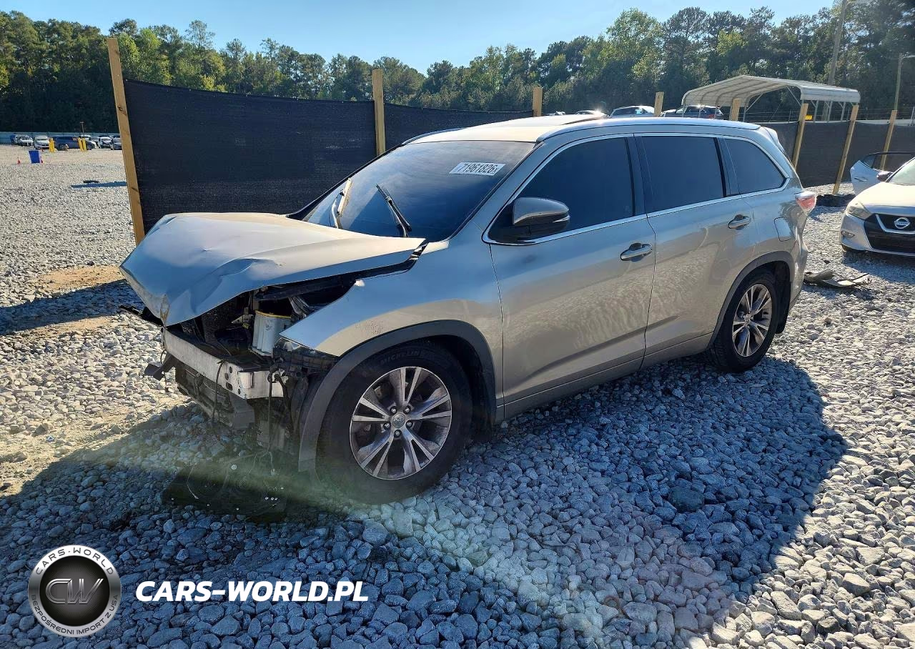 2015 Toyota Highlander Xle VIN:5TDJKRFHXFS114142 - 1
