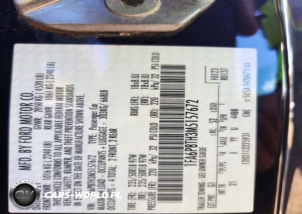 2021 Ford Mustang VIN:1FA6P8TH3M5157672 - 12