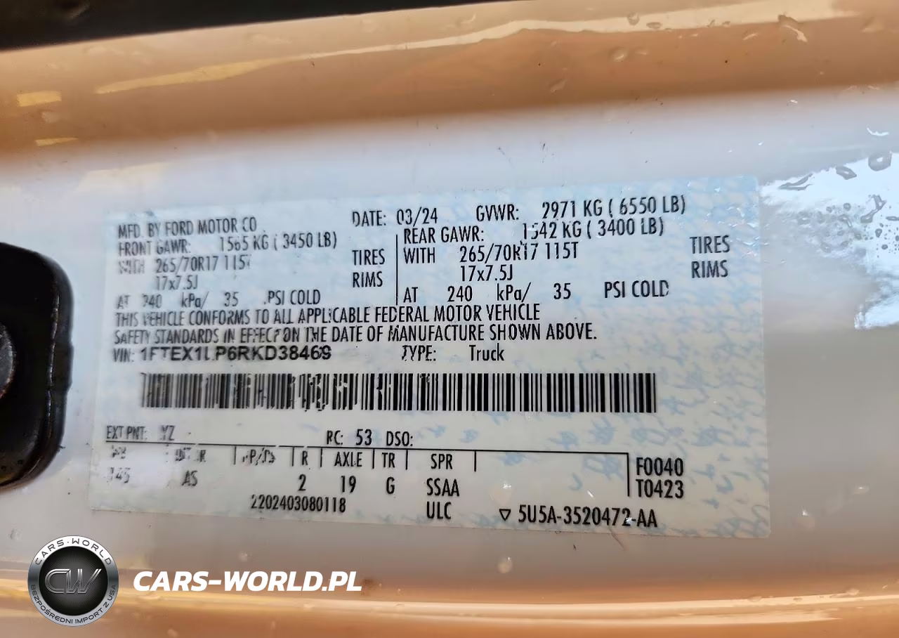 2024 Ford F150 Xl VIN:1FTEX1LP6RKD38469 - 12
