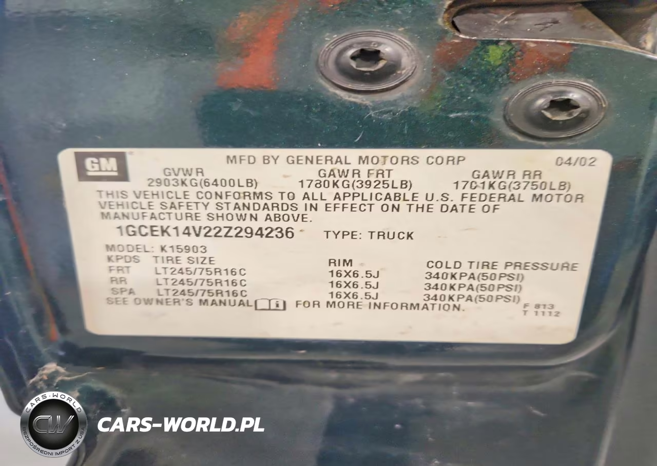 2002 Chevrolet Silverado 1500 VIN:1GCEK14V22Z294236 - 12