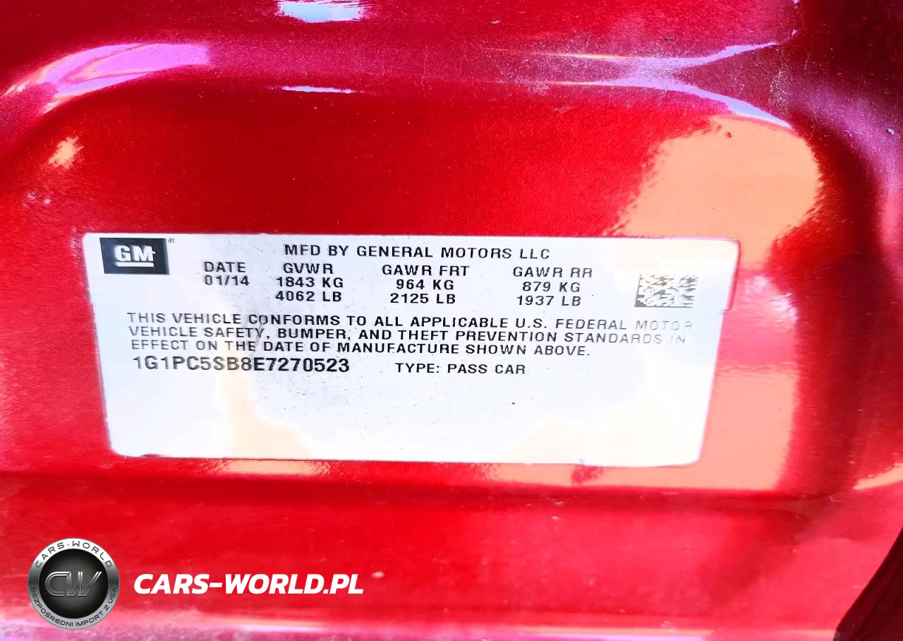 2014 Chevrolet Cruze Lt VIN:1G1PC5SB8E7270523 - 13