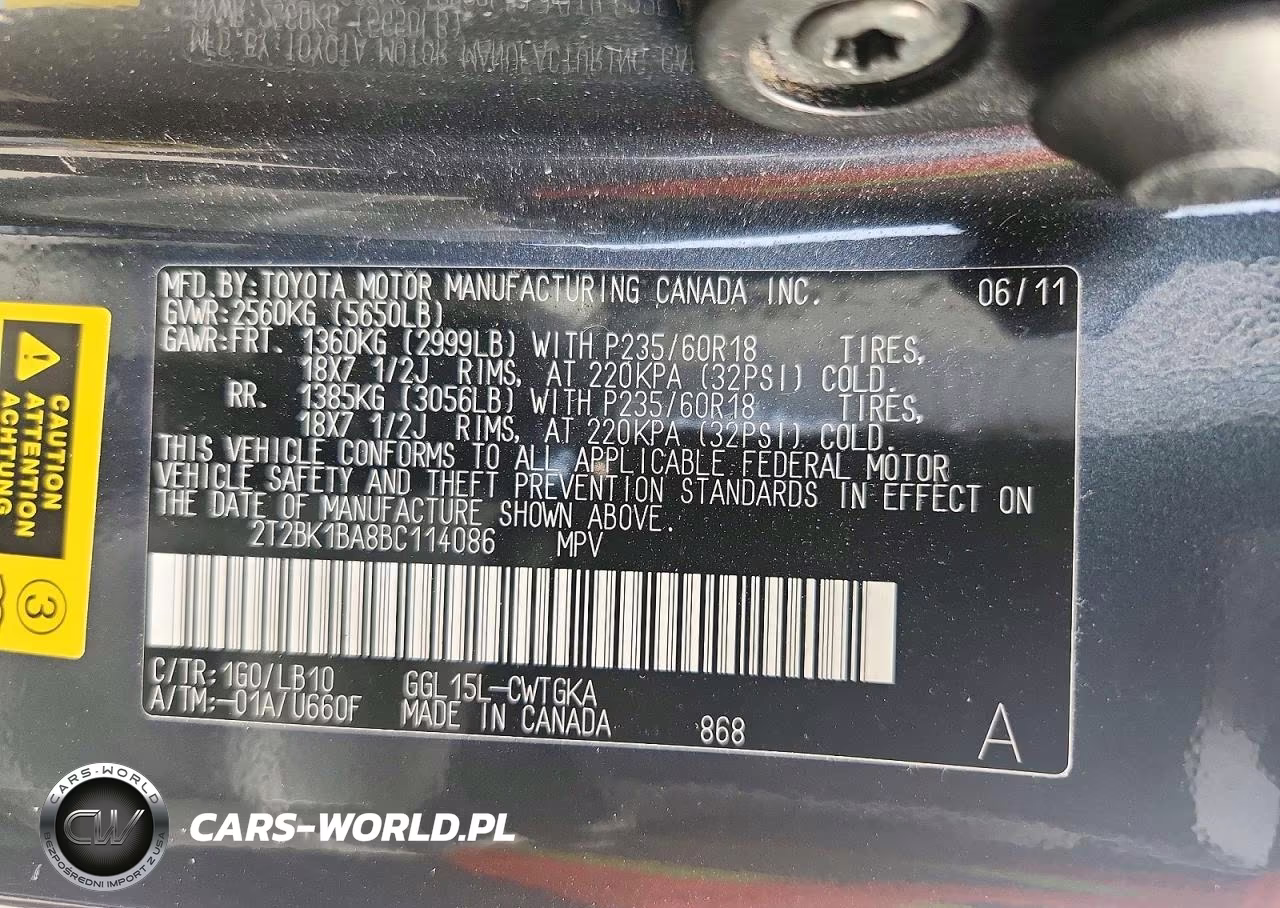 2011 Lexus Rx 350 VIN:2T2BK1BA8BC114086 - 13