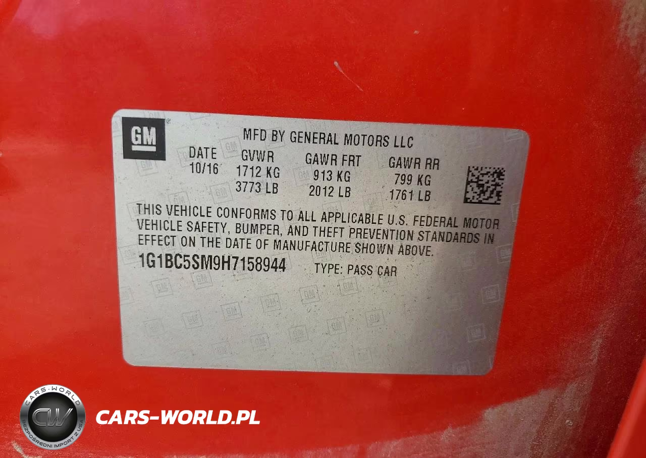 2017 Chevrolet Cruze Ls VIN:1G1BC5SM9H7158944 - 12