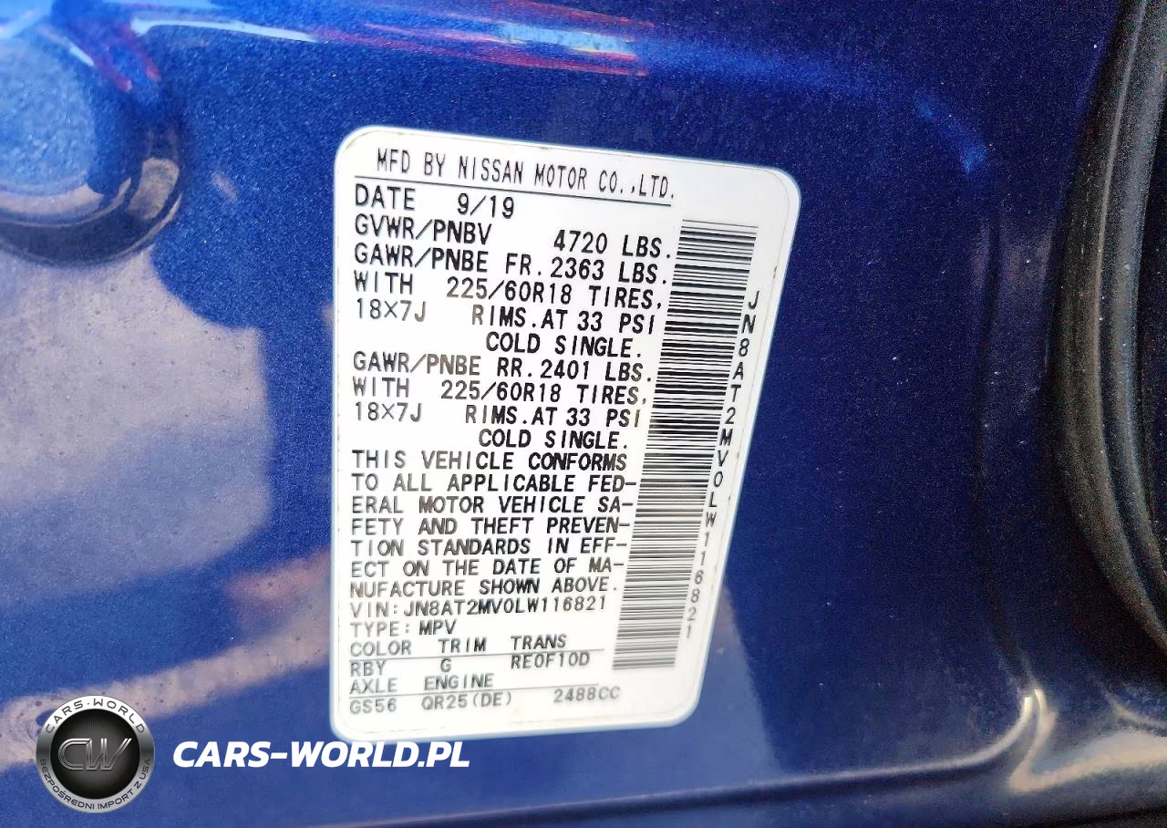 2020 Nissan Rogue Sv VIN:JN8AT2MV0LW116821 - 13