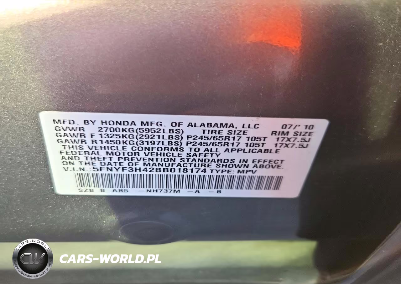 2011 Honda Pilot Ex VIN:5FNYF3H42BB018174 - 13