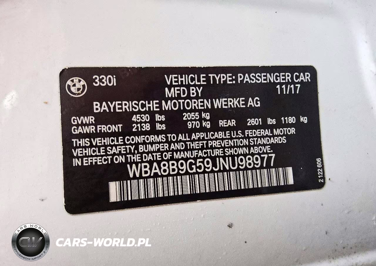 2018 BMW 330 I VIN:WBA8B9G59JNU98977 - 13