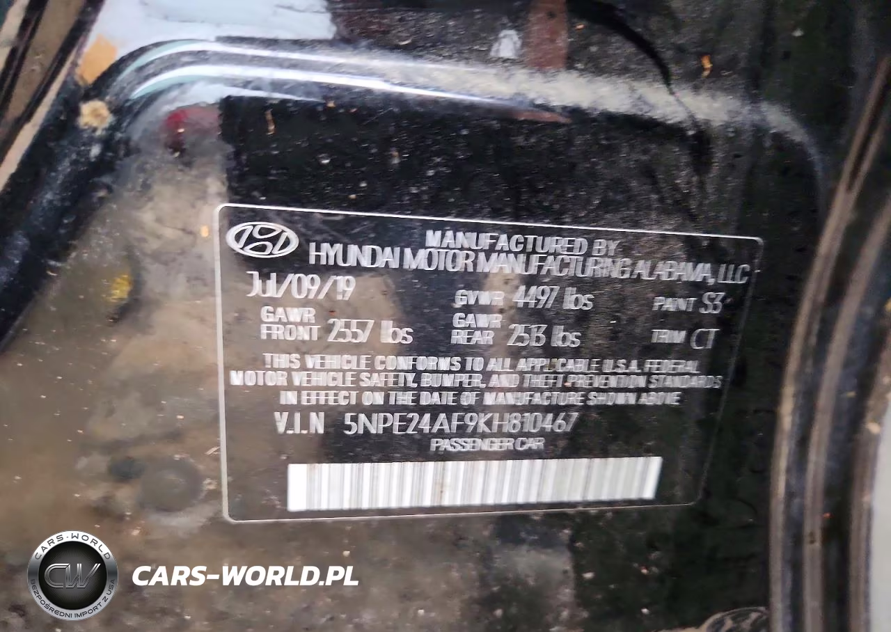 2019 Hyundai Sonata Se VIN:5NPE24AF9KH810467 - 12