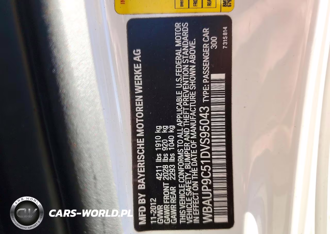 2013 BMW 128 I VIN:WBAUP9C51DVS95043 - 12