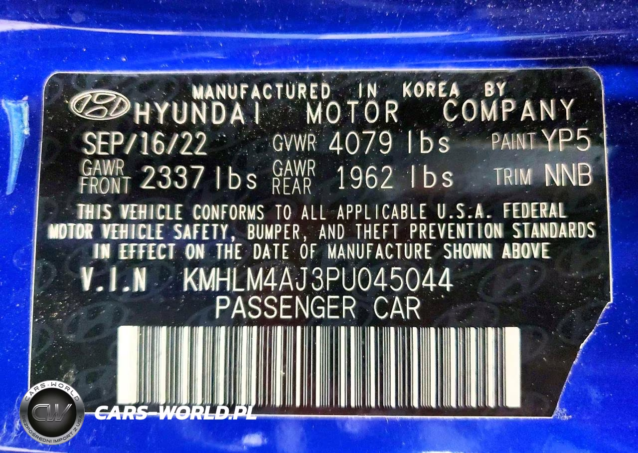 2023 Hyundai Elantra Hybrid Blue VIN:KMHLM4AJ3PU045044 - 12