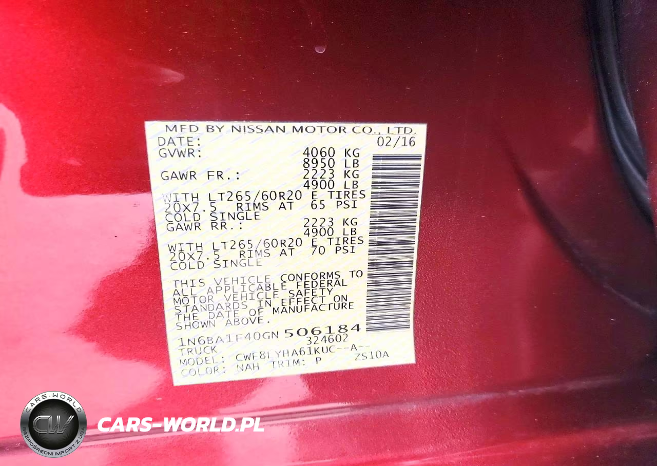2016 Nissan Titan Xd Platinum Reserve VIN:1N6BA1F40GN506184 - 12