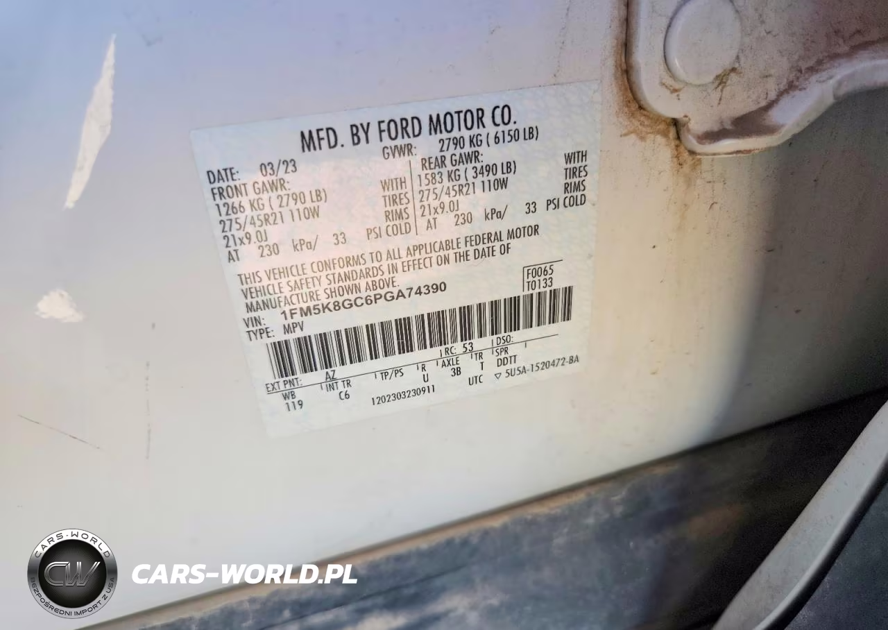 2023 Ford Explorer St VIN:1FM5K8GC6PGA74390 - 13